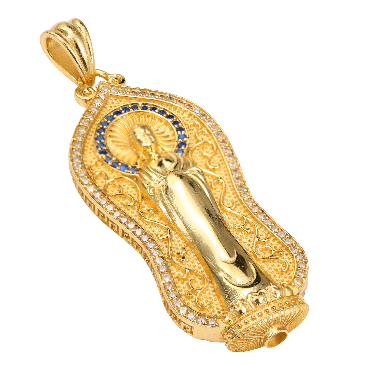 NE-PD-0056 Silver Double-Sided Pendant