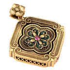 NE-PD-0059 Silver Double-Sided Pendant