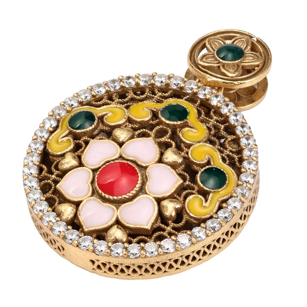 NE-PD-0060 Silver Double-Sided Pendant