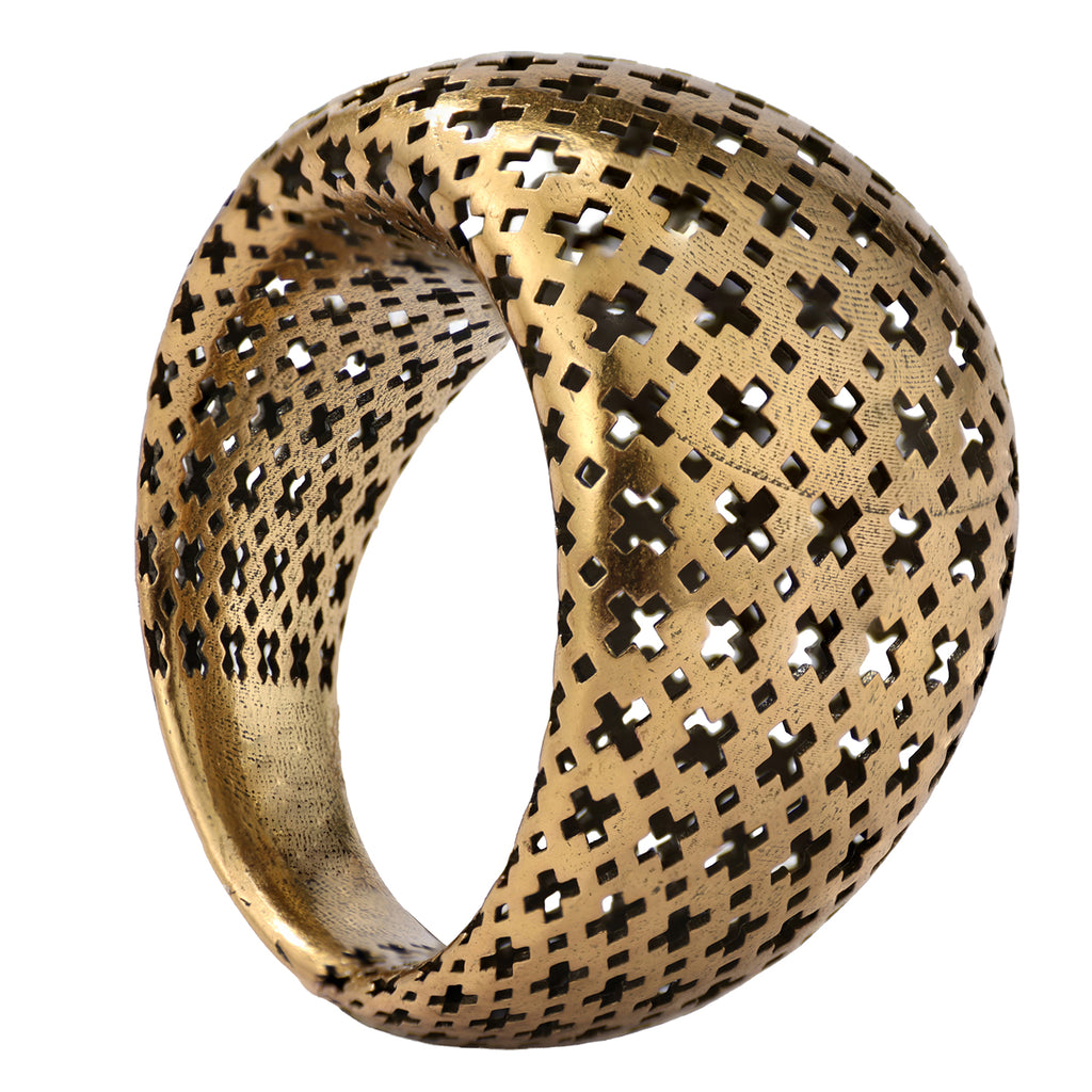 Geometric Cutout Statement Ring