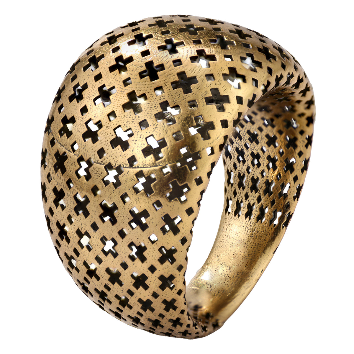 Geometric Cutout Statement Ring