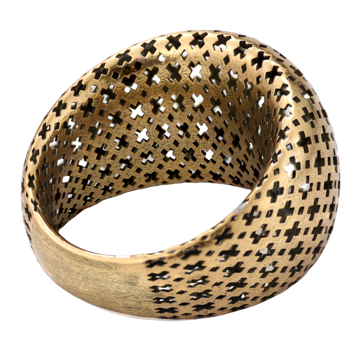 Geometric Cutout Statement Ring