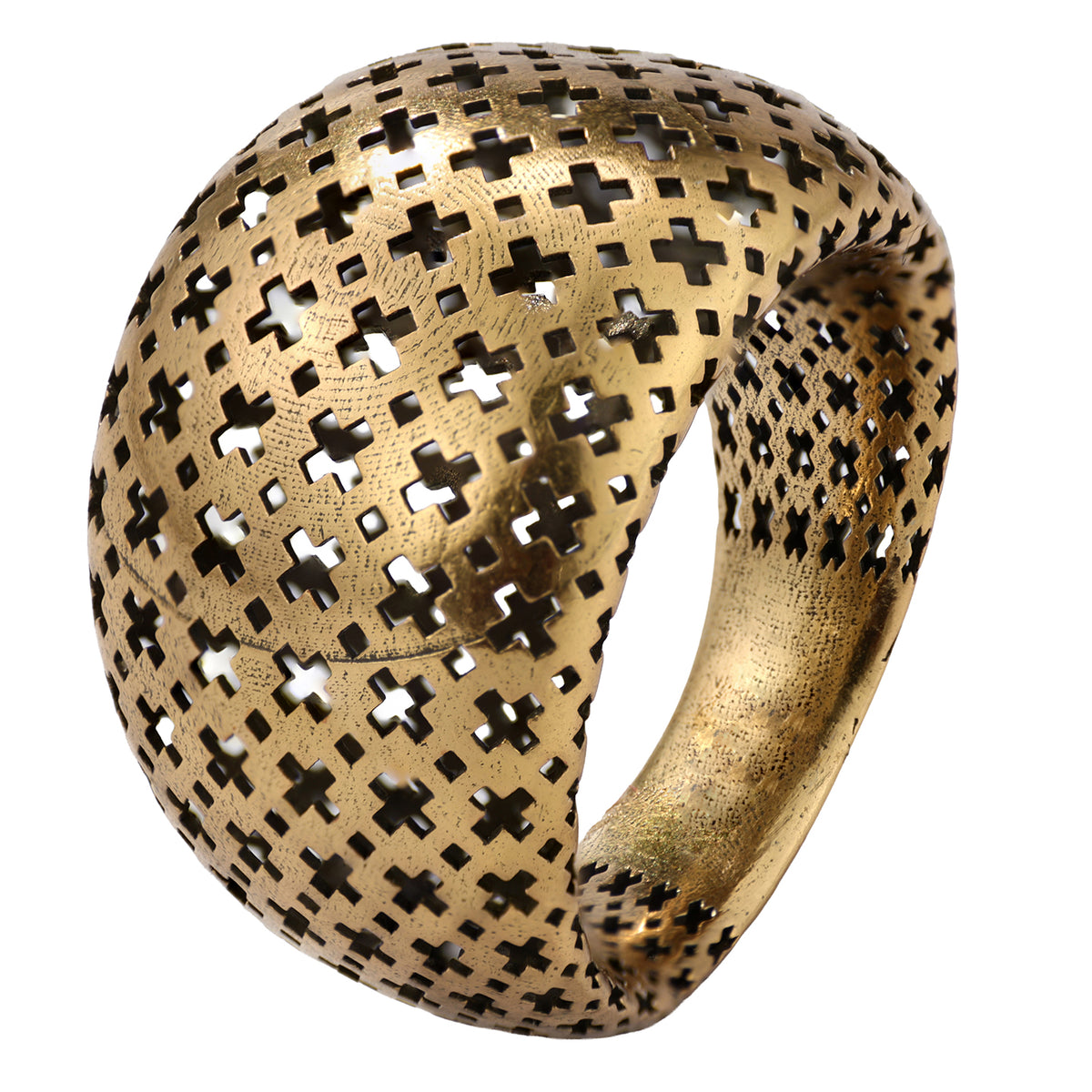 Geometric Cutout Statement Ring