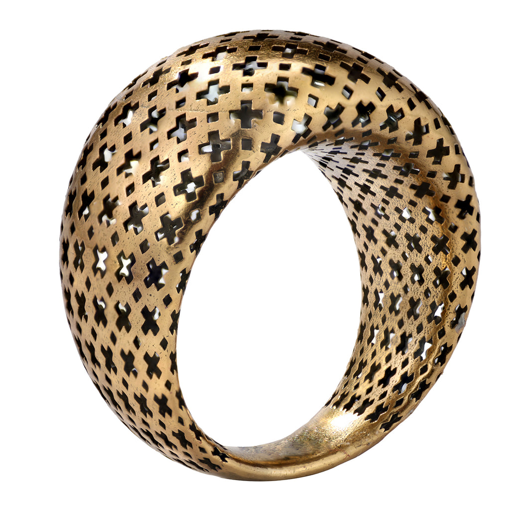 Geometric Cutout Statement Ring