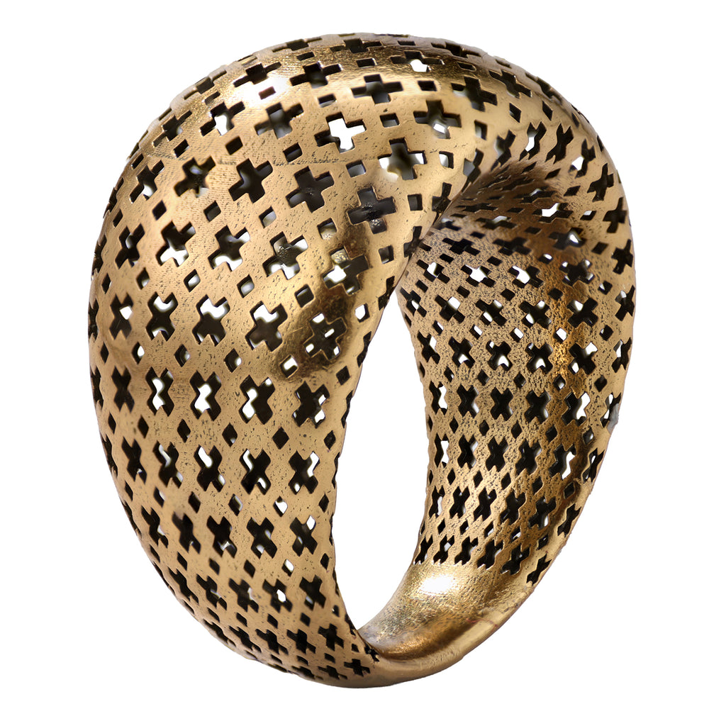 Geometric Cutout Statement Ring