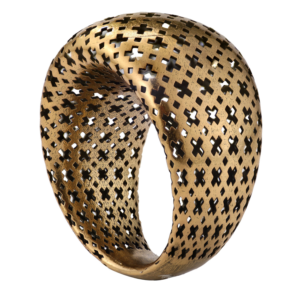 Geometric Cutout Statement Ring
