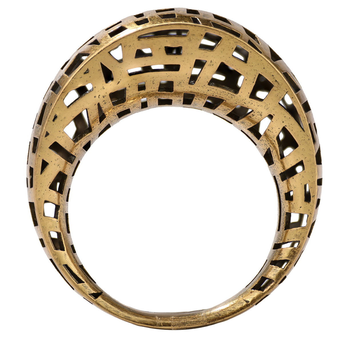 Architectural Grid Openwork Ring