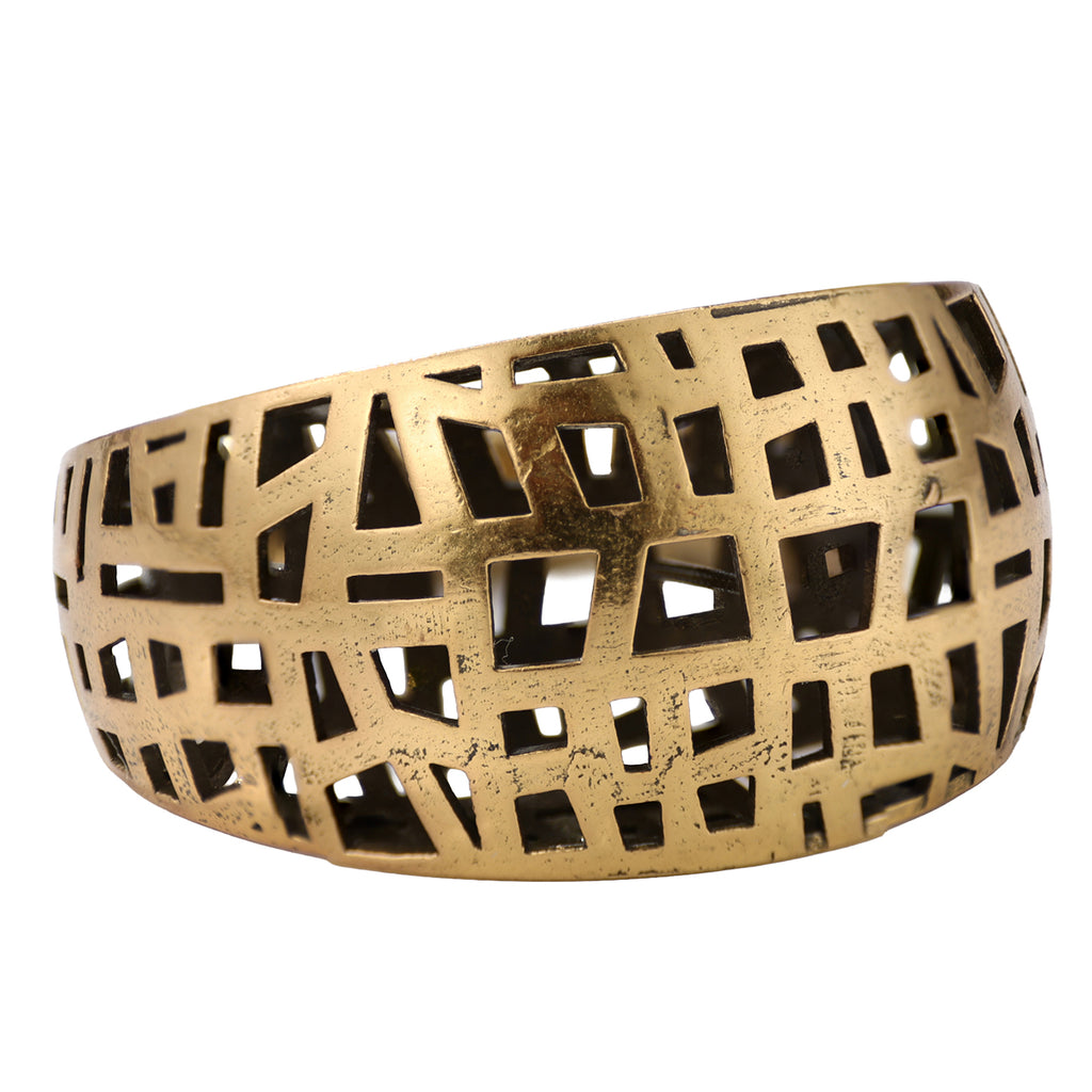 Architectural Grid Openwork Ring