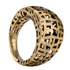 Architectural Grid Openwork Ring