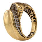 Floral Openwork Pavé Statement Ring