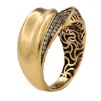 Floral Openwork Pavé Statement Ring