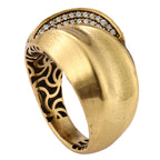 Floral Openwork Pavé Statement Ring