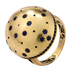 Blue Stone Domed Statement Ring