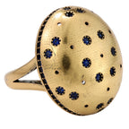 Blue Stone Domed Statement Ring