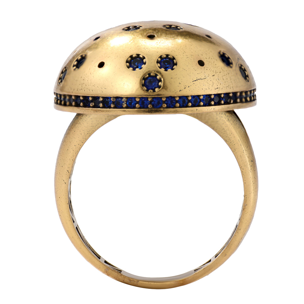 Blue Stone Domed Statement Ring