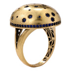 Blue Stone Domed Statement Ring