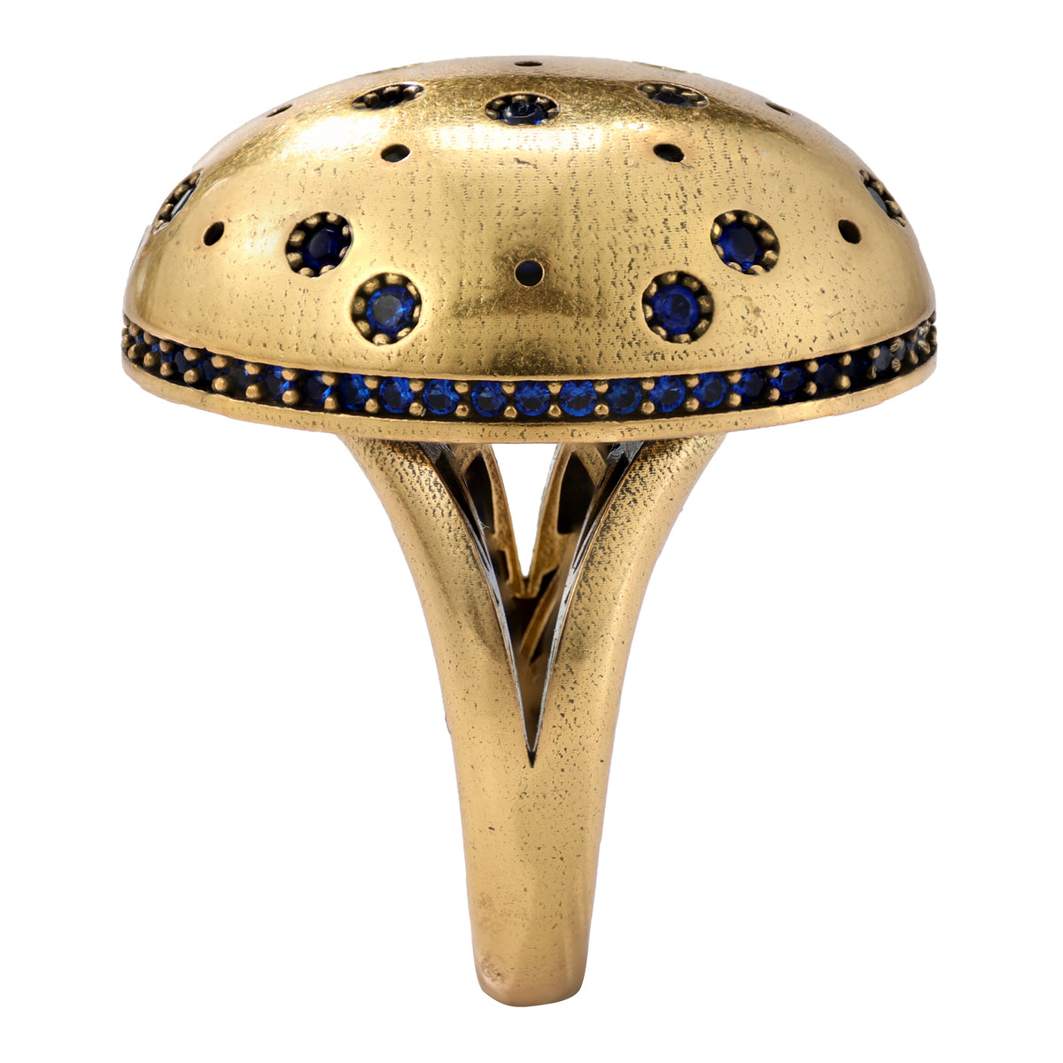 Blue Stone Domed Statement Ring