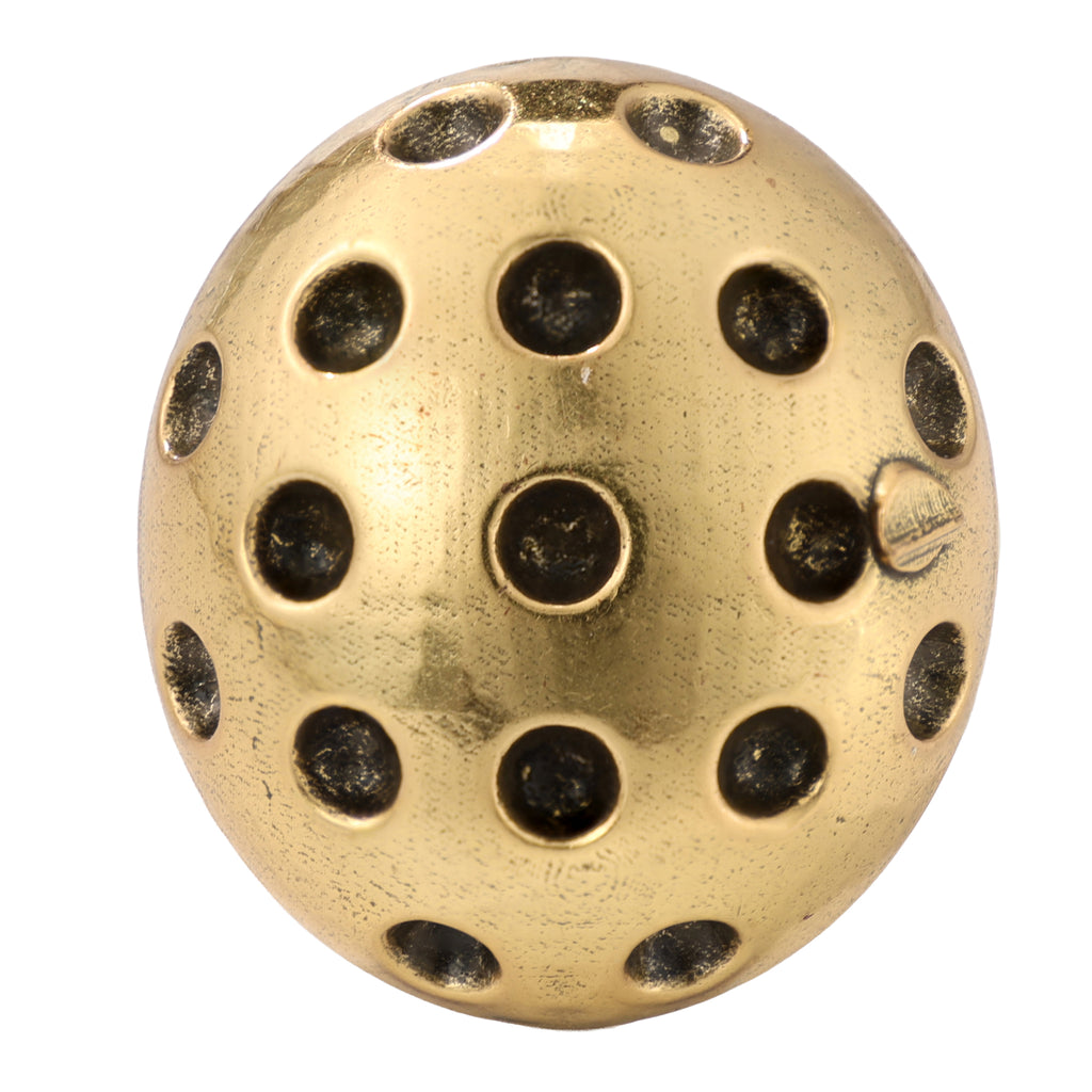 Green Accent Perforated Dome Ring