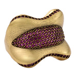 Sculptural Pavé Wave Statement Ring