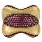 Sculptural Pavé Wave Statement Ring