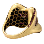 Sculptural Pavé Wave Statement Ring