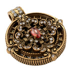 Scrollwork Gemstone Medallion Pendant