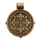 Scrollwork Gemstone Medallion Pendant