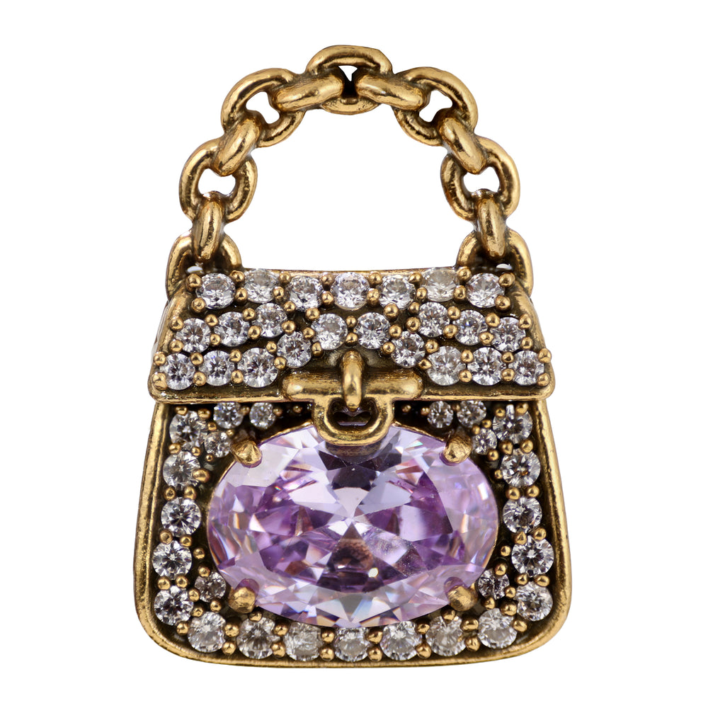 Pavé Gemstone Handbag Pendant