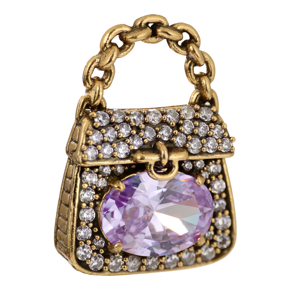 Pavé Gemstone Handbag Pendant