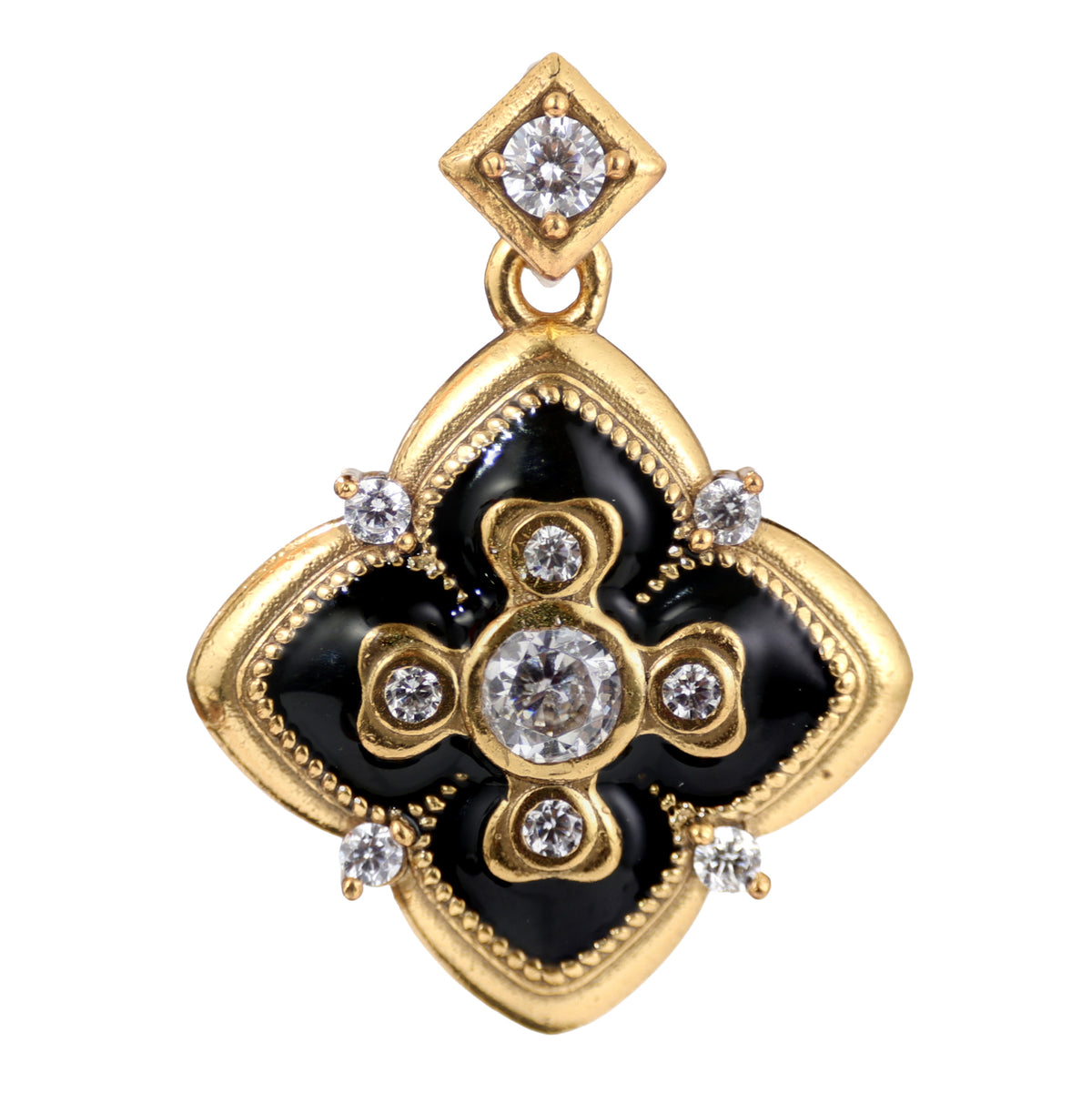 Quatrefoil Stone Accent Pendant
