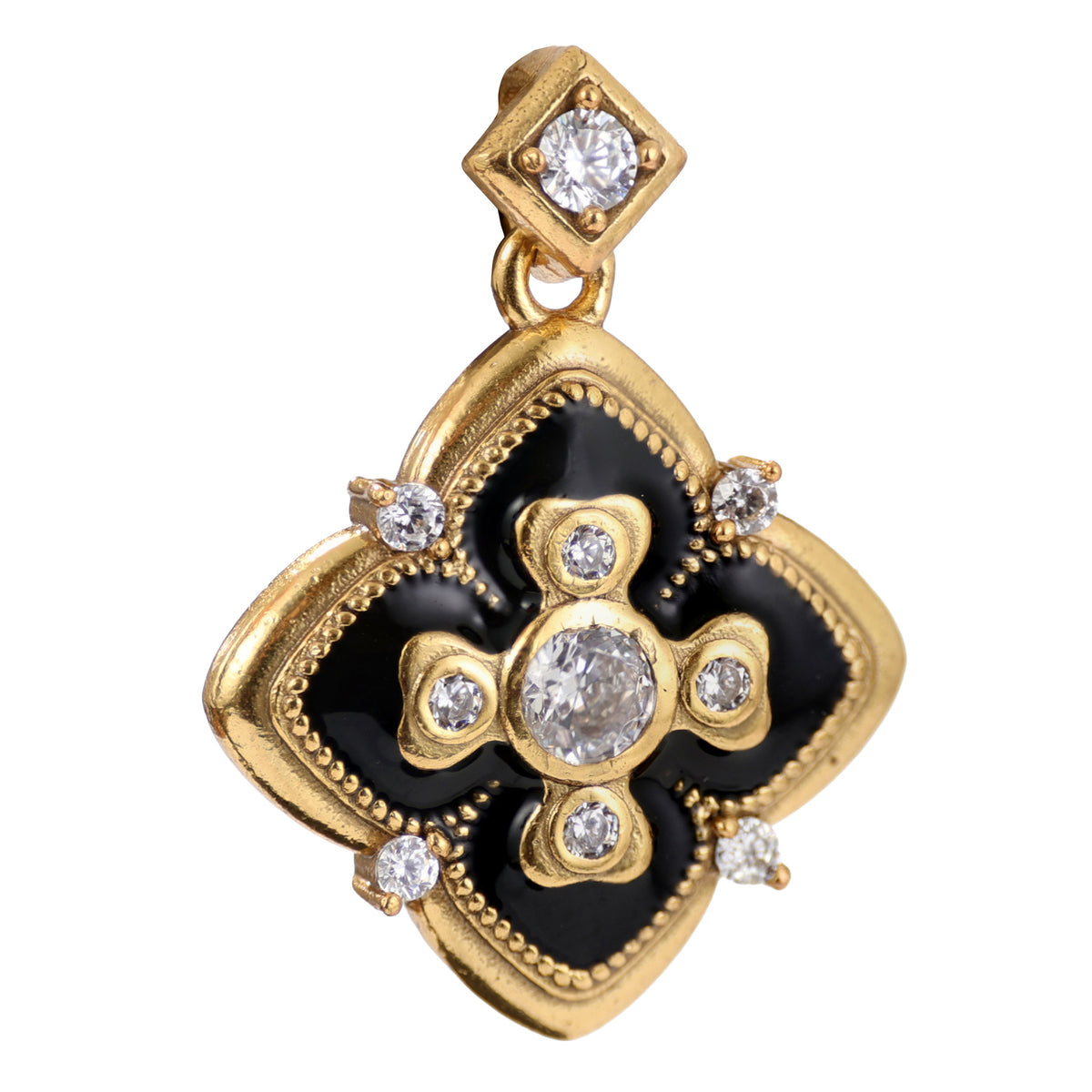 Quatrefoil Stone Accent Pendant