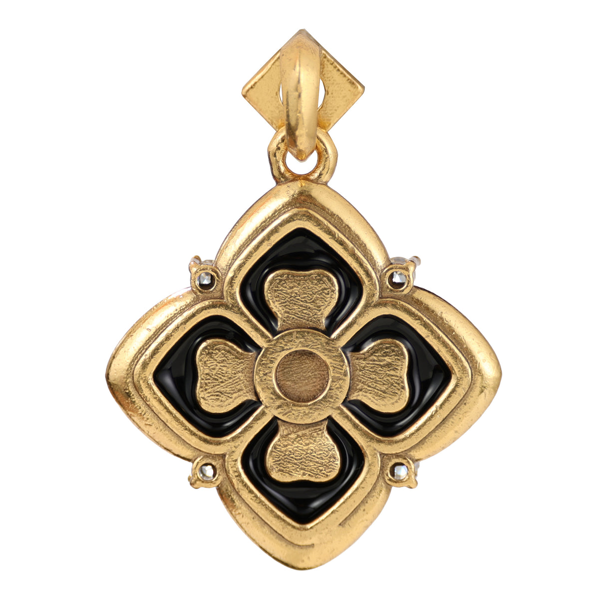 Quatrefoil Stone Accent Pendant