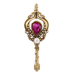 Pearl Accent Gemstone Key Pendant