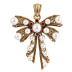 Pearl-Style Bow Pendant