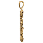 Star Heart Gemstone Key Pendant