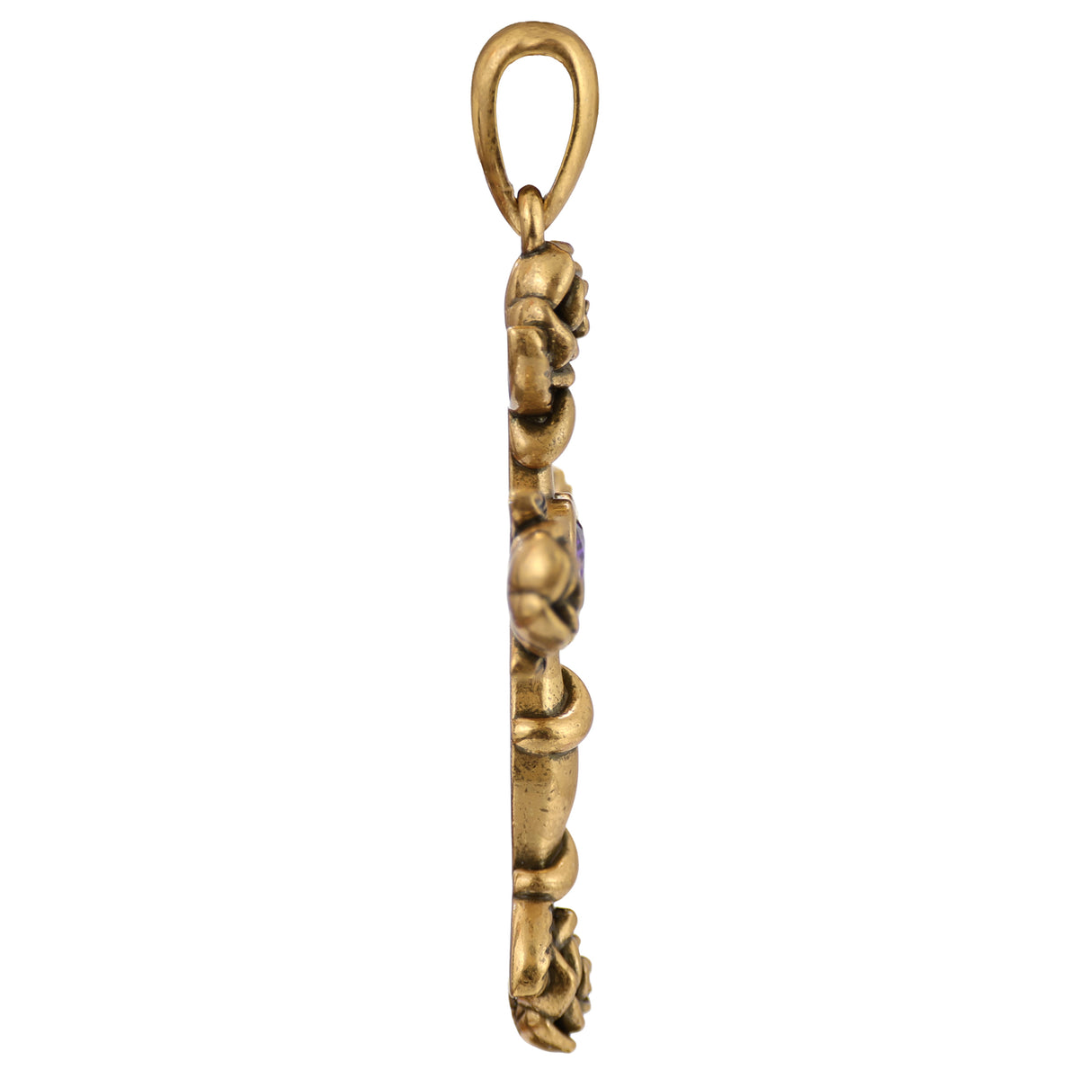 Star Heart Gemstone Key Pendant