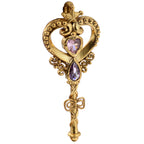 Star Heart Gemstone Key Pendant