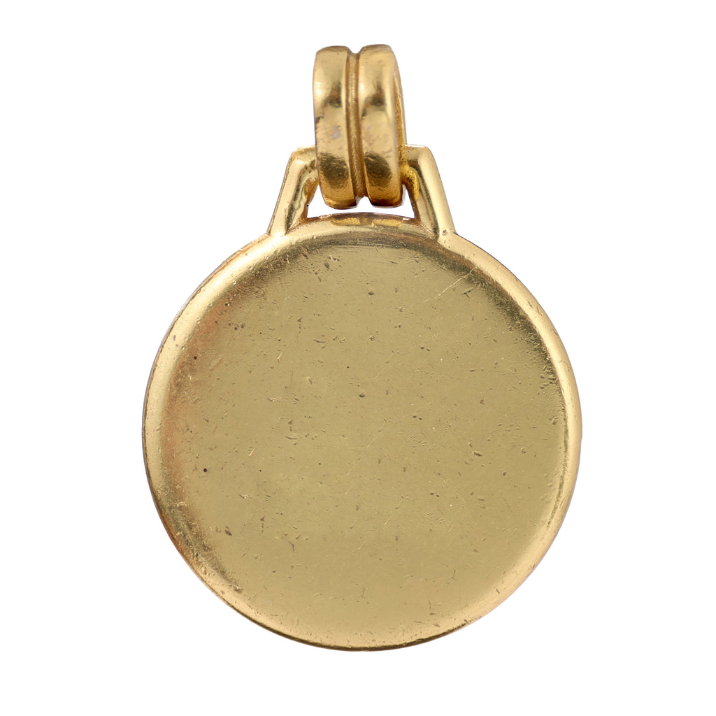 Enamel Floral Medallion Pendant