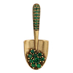 Green Stone Garden Trowel Pendant
