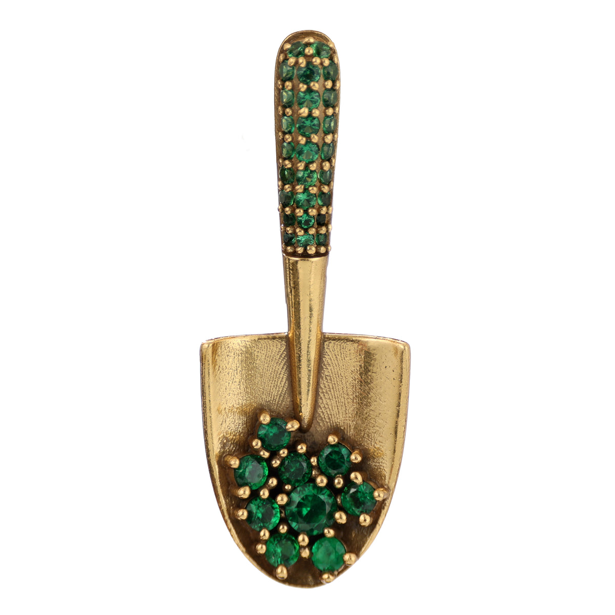 Green Stone Garden Trowel Pendant