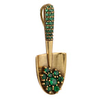 Green Stone Garden Trowel Pendant