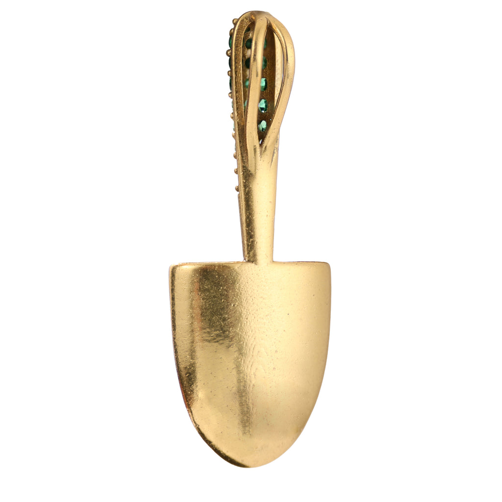 Green Stone Garden Trowel Pendant