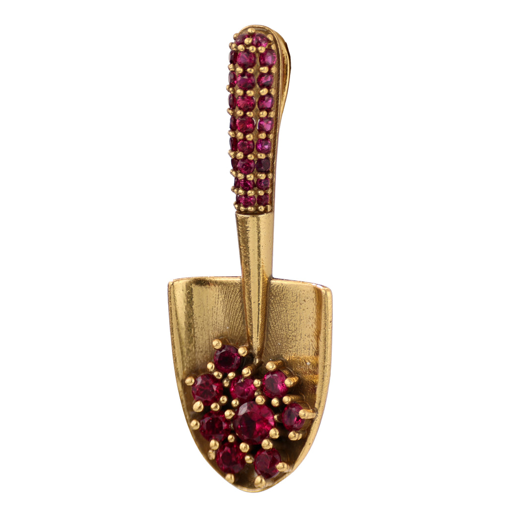 Red Stone Garden Trowel Pendant