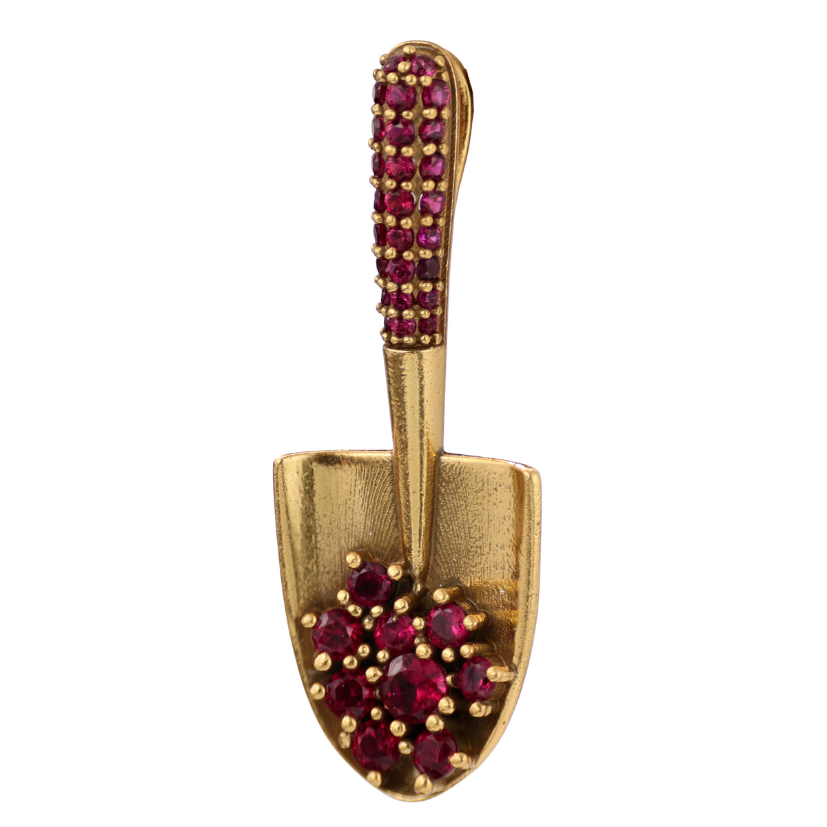 Red Stone Garden Trowel Pendant