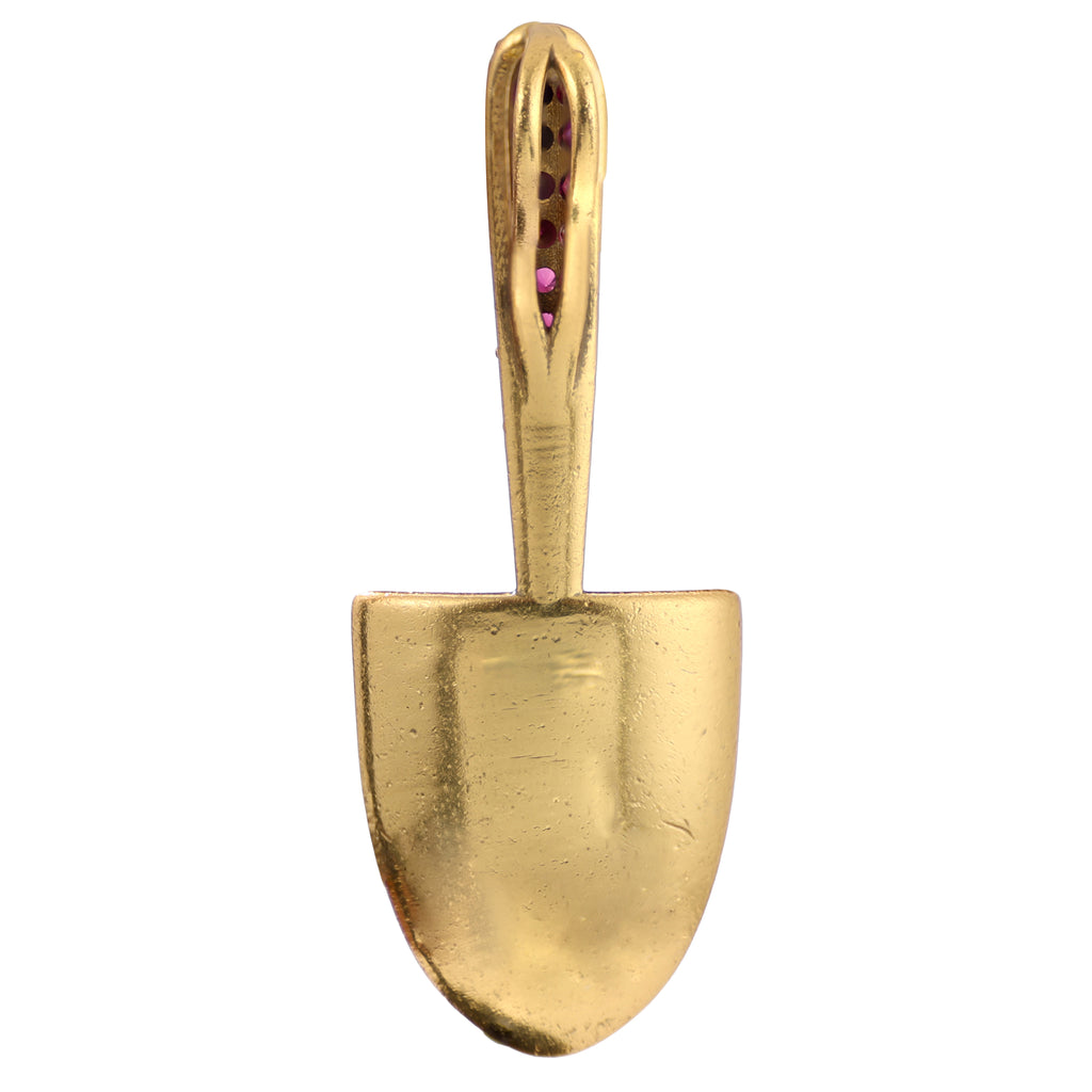 Red Stone Garden Trowel Pendant