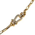 NE-BL-0007 Silver Carabiner White Stone Link Bracelet
