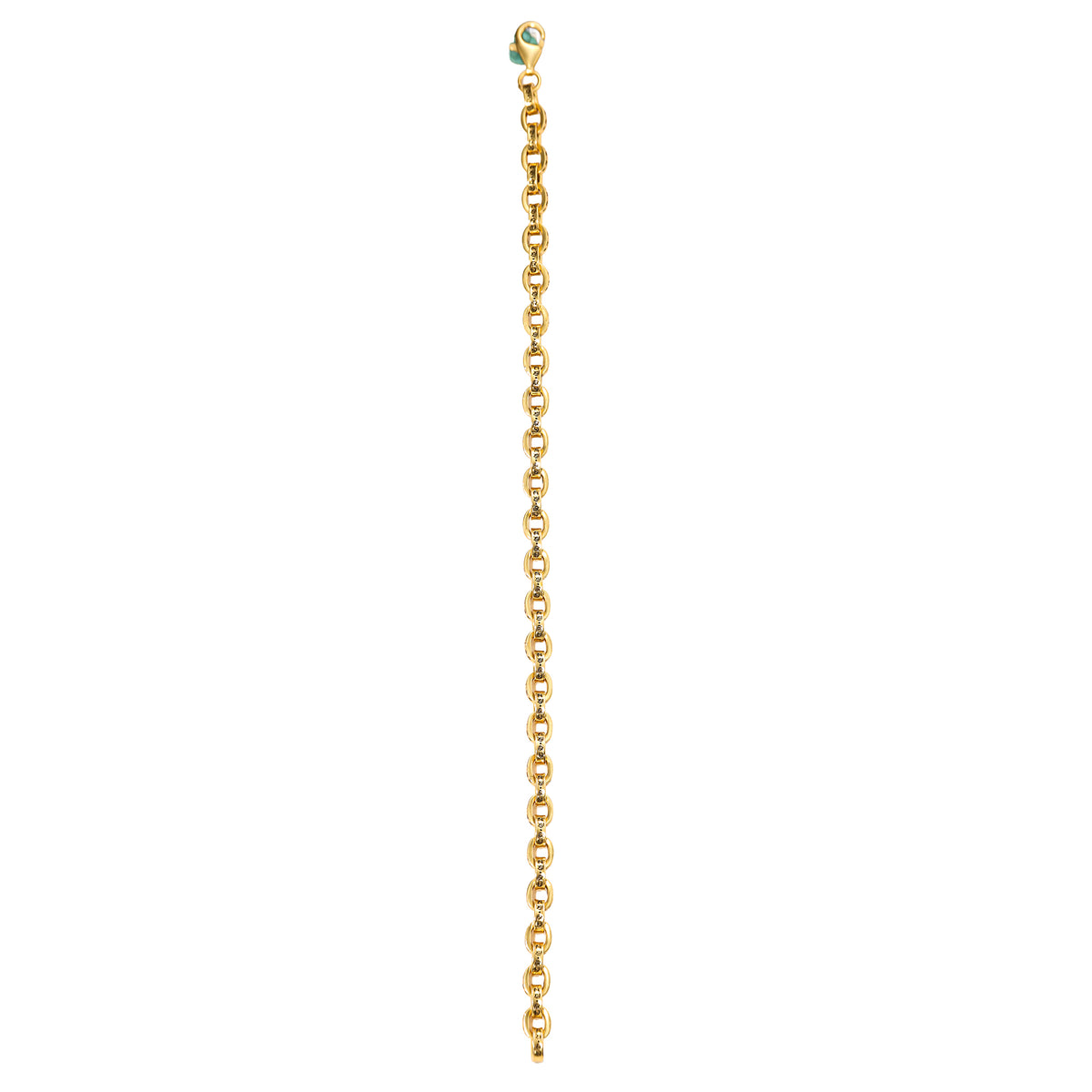 NE-BL-0009 Silver Engraved Oval Link Bracelet