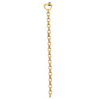 NE-BL-0013 Silver Heart Clasp Textured Link Bracelet