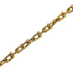 NE-BL-0008 Silver Textured Beaded Link Bracelet