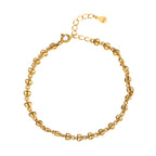 NE-BL-0011 Silver Heart Link Chain Bracelet